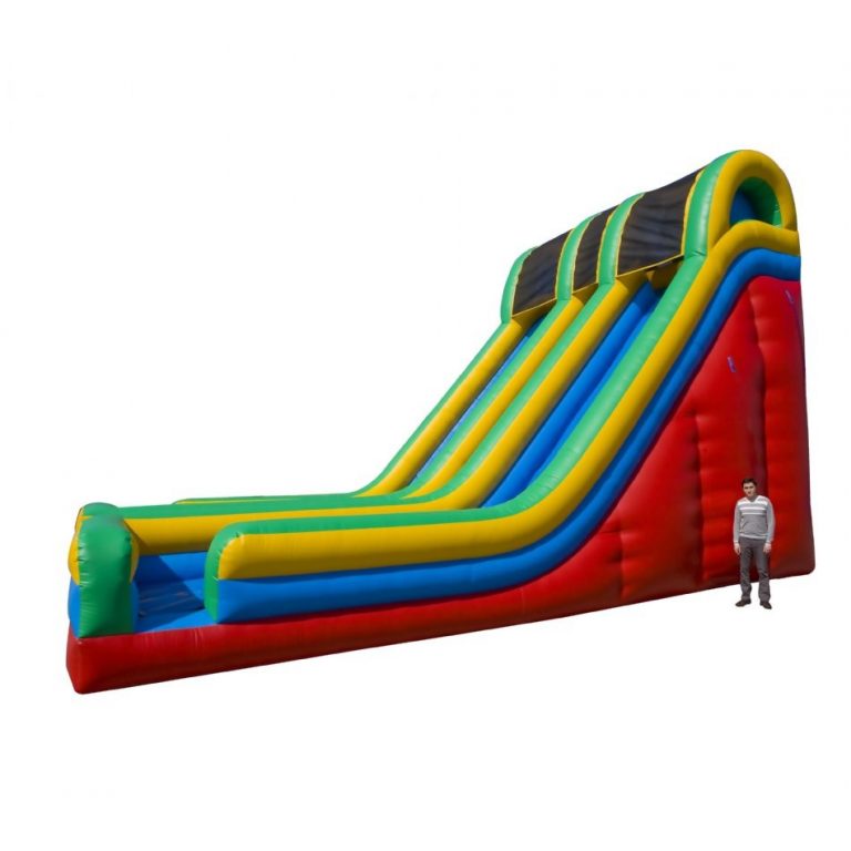 bounce house double slide